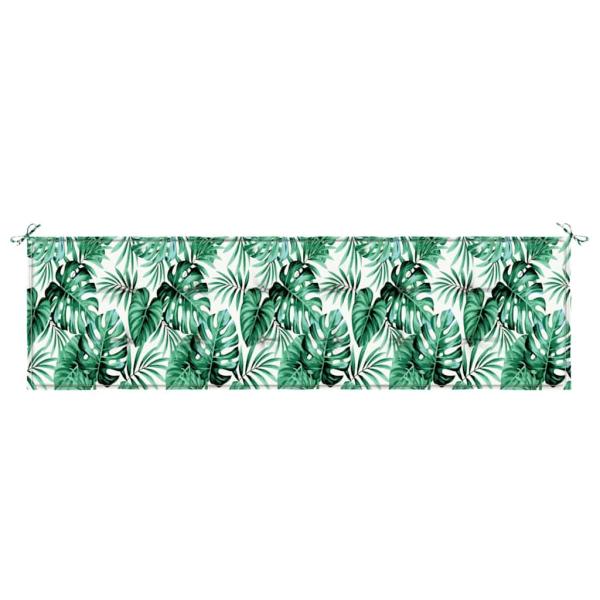 Gartenbank-Auflage Blattmuster 180x50x4 cm Oxford-Gewebe