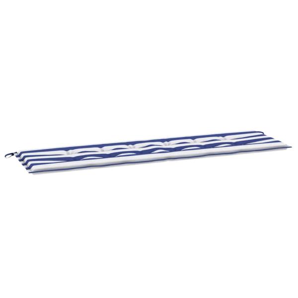 Gartenbank-Auflage Blau Weiß Gestreift 180x50x4cm Oxford-Gewebe