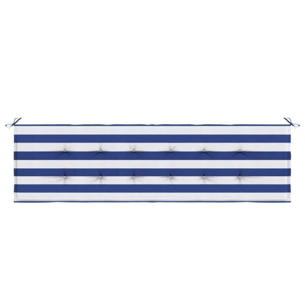 Gartenbank-Auflage Blau Weiß Gestreift 180x50x4cm Oxford-Gewebe