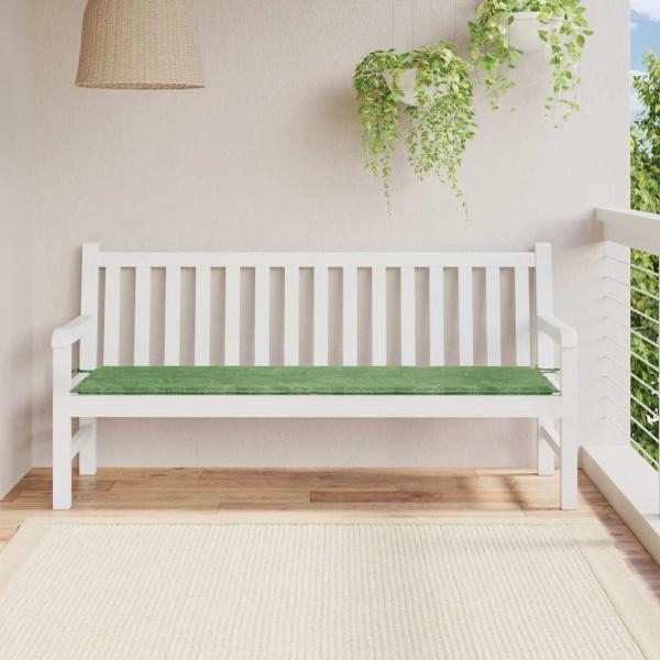 ARDEBO.de - Gartenbank-Auflage Blattmuster 180x50x4 cm Oxford-Gewebe
