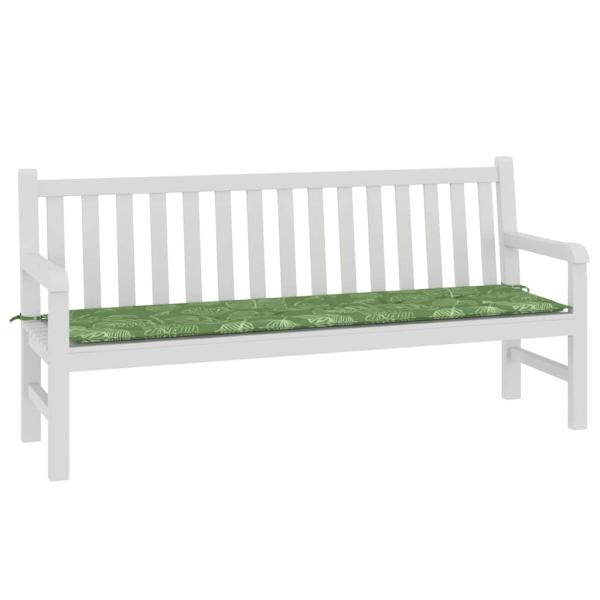 Gartenbank-Auflage Blattmuster 180x50x4 cm Oxford-Gewebe