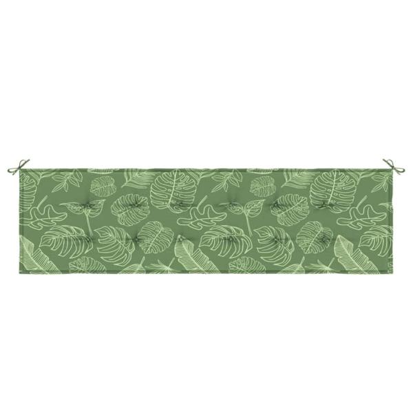Gartenbank-Auflage Blattmuster 180x50x4 cm Oxford-Gewebe