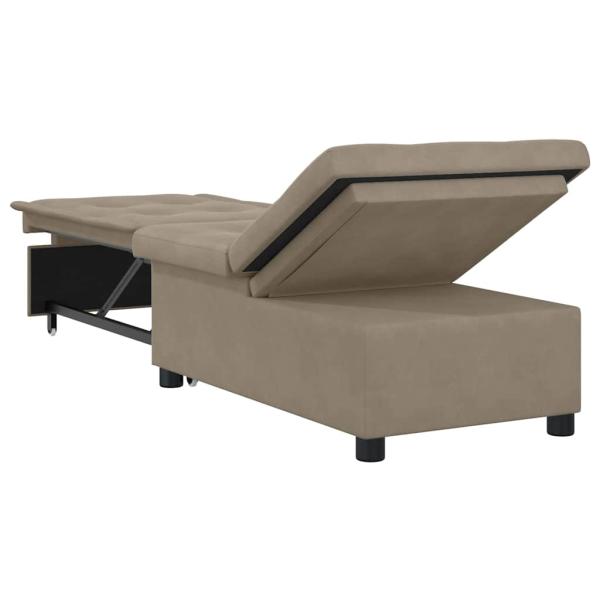 Schlafsofa 3-in-1 Ausziehbares Design Taupe Stoff