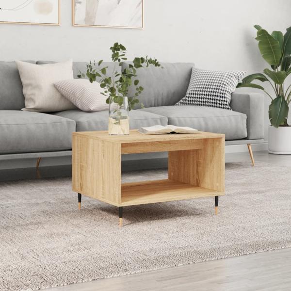 ARDEBO.de - Couchtisch Sonoma-Eiche 60x50x40 cm Holzwerkstoff