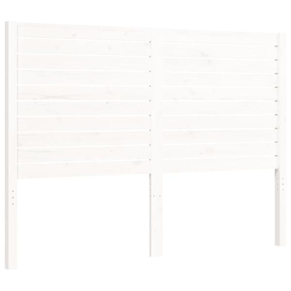 Massivholzbett ohne Matratze Weiß 140x200 cm Kiefernholz