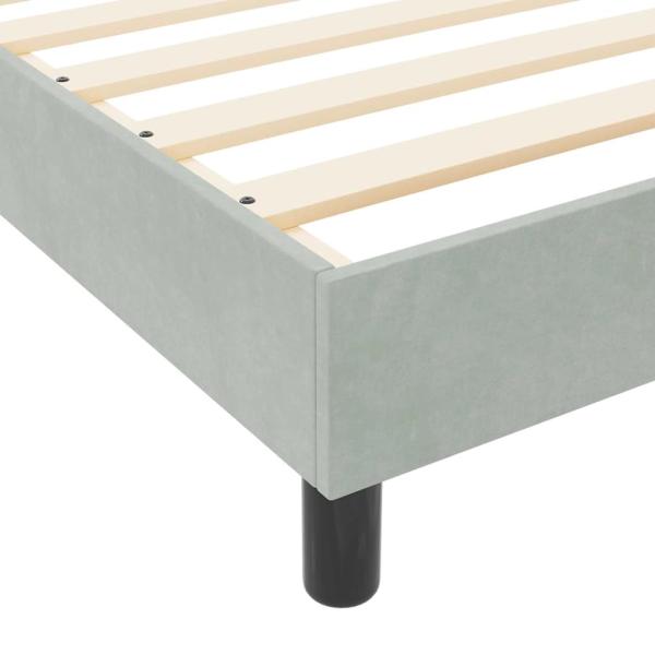 Bettgestell Hellgrau 120x190 cm Samt