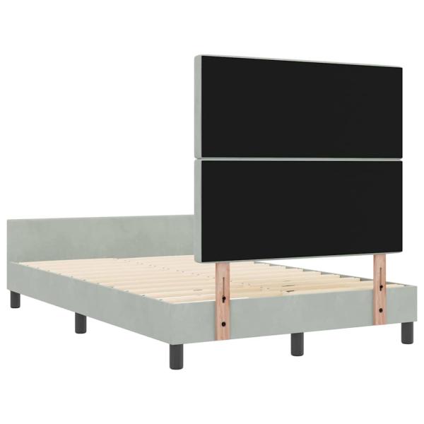 Bettgestell Hellgrau 120x190 cm Samt