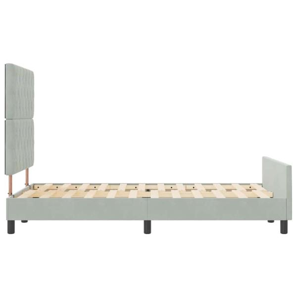 Bettgestell Hellgrau 120x190 cm Samt