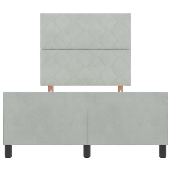 Bettgestell Hellgrau 120x190 cm Samt