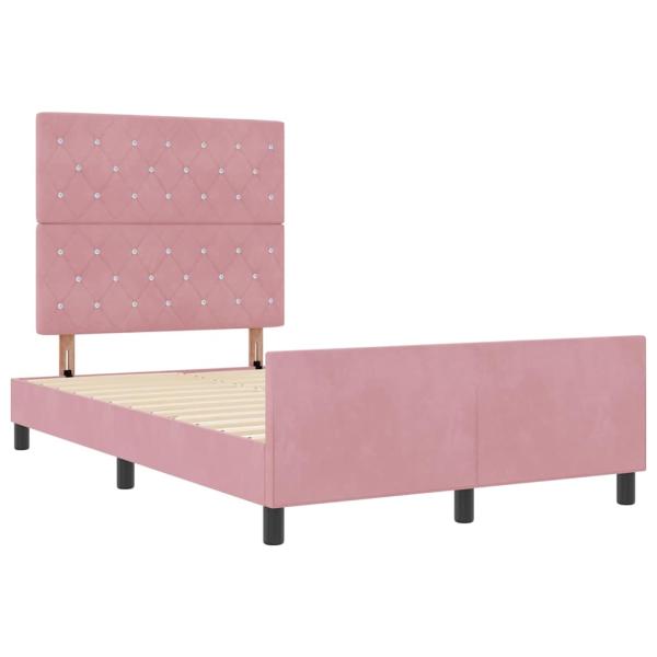 Bettgestell Rosa 120x190 cm Samt