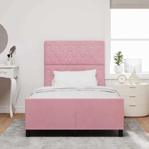 Bettgestell Rosa 120x190 cm Samt