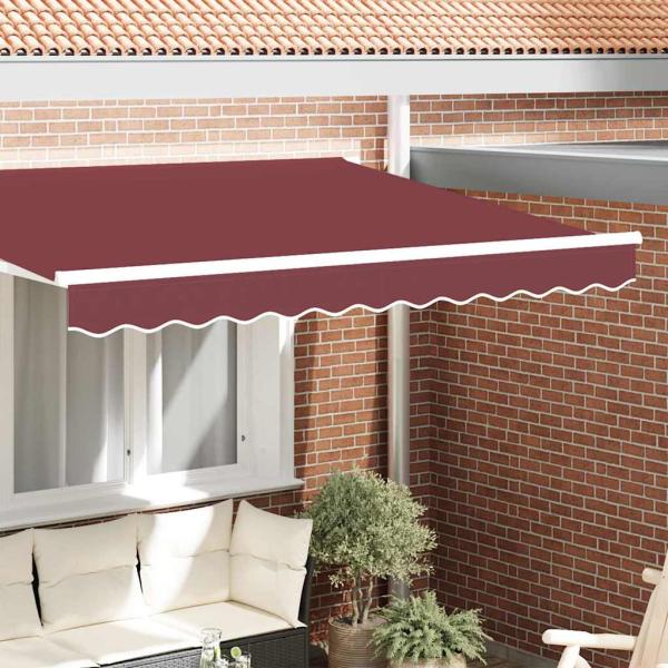 ARDEBO.de - Markisenvolant für 2,5 m Rahmen Burgunderrot 2,3x0,2 m