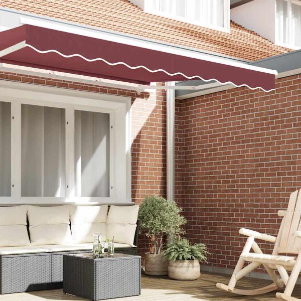 Markisenvolant für 2,5 m Rahmen Burgunderrot 2,3x0,2 m