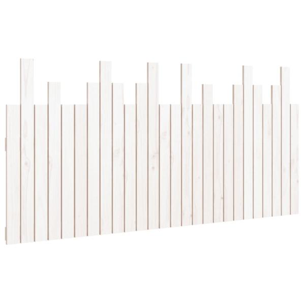 Wand-Kopfteil Weiß 166x3x80 cm Massivholz Kiefer