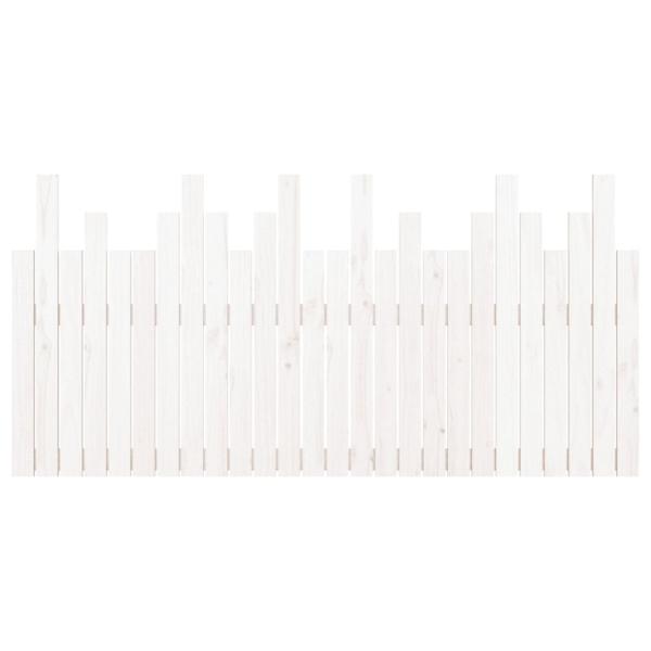 Wand-Kopfteil Weiß 166x3x80 cm Massivholz Kiefer