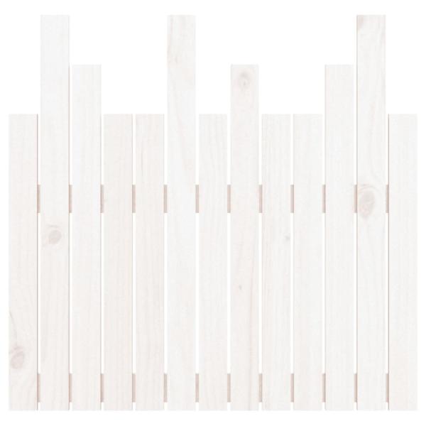 Wand-Kopfteil Weiß 82,5x3x80 cm Massivholz Kiefer