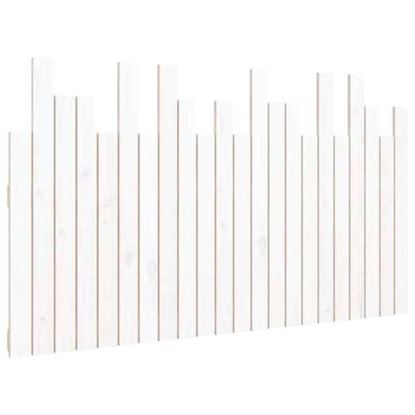 Wand-Kopfteil Weiß 140x3x80 cm Massivholz Kiefer