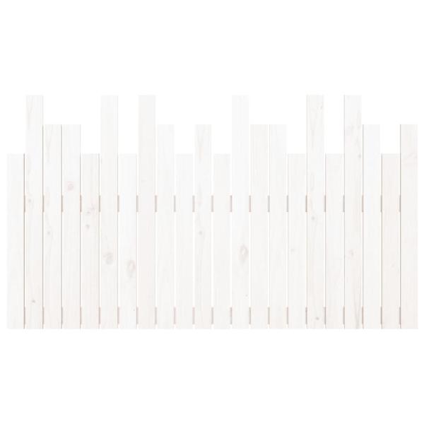 Wand-Kopfteil Weiß 140x3x80 cm Massivholz Kiefer