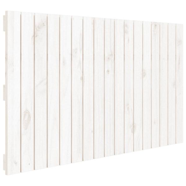 Wand-Kopfteil Weiß 108x3x60 cm Massivholz Kiefer