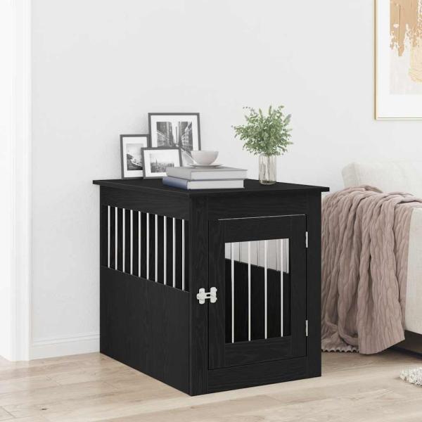 ARDEBO.de - Hundebox-Möbel Schwarze Eiche 75 x 55 x 65 cm Holzwerkstoff