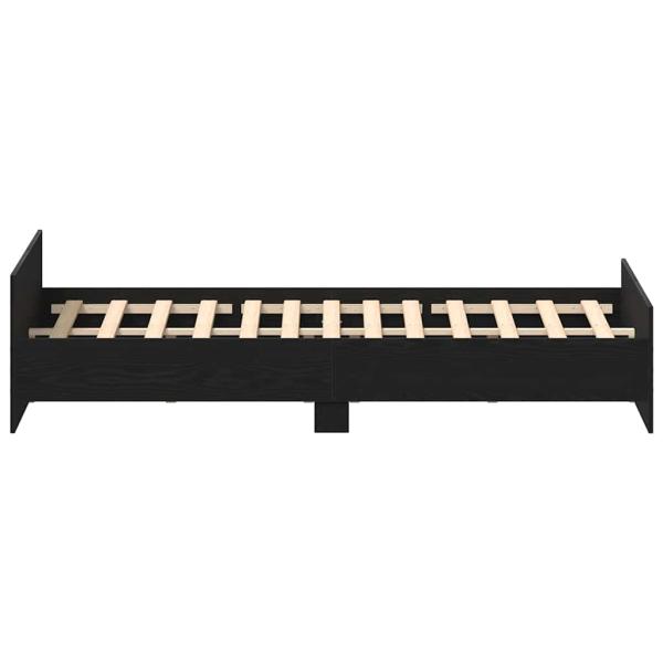 Bettgestell ohne Matratze Schwarze Eiche 180x200 cm Holzwerkstoff