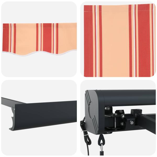 Automatische Einziehbare Markise Gelb und Orange 300x250 cm