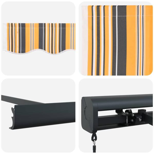 manuelle einziehbare Markise mehrfarbiger Streifen 300x250 cm
