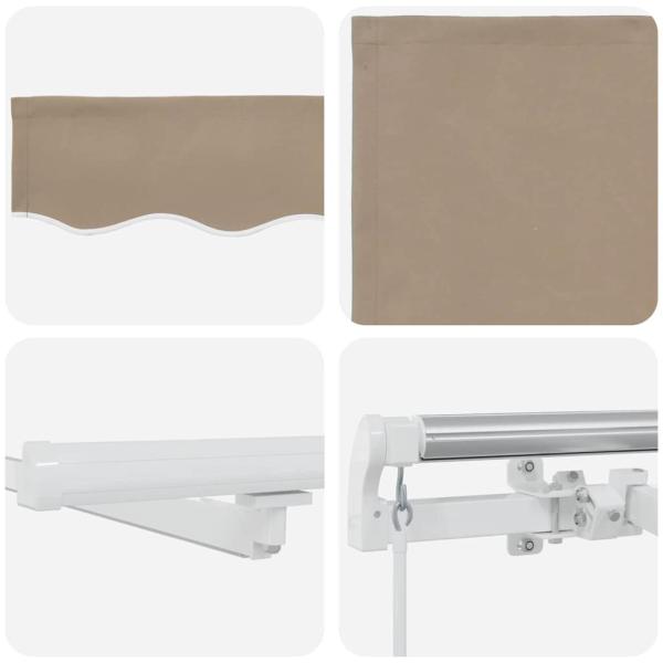 Manuelle einziehbare Markise mit LED Beige 300x250 cm