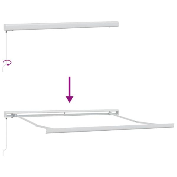 Manuelle Einziehbare Markise Mehrfarbig Gestreift 350x250 cm