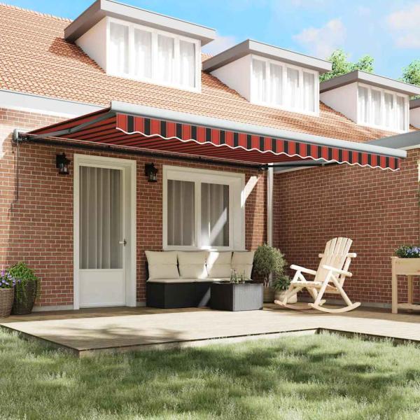 Automatische einziehbare Markise Orange und Braun 450x300 cm