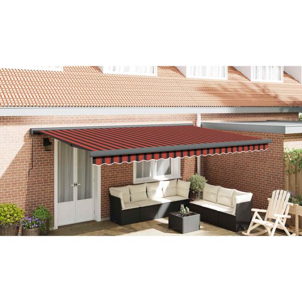 Manuelle einziehbare Markise Orange und Braun 500x300 cm
