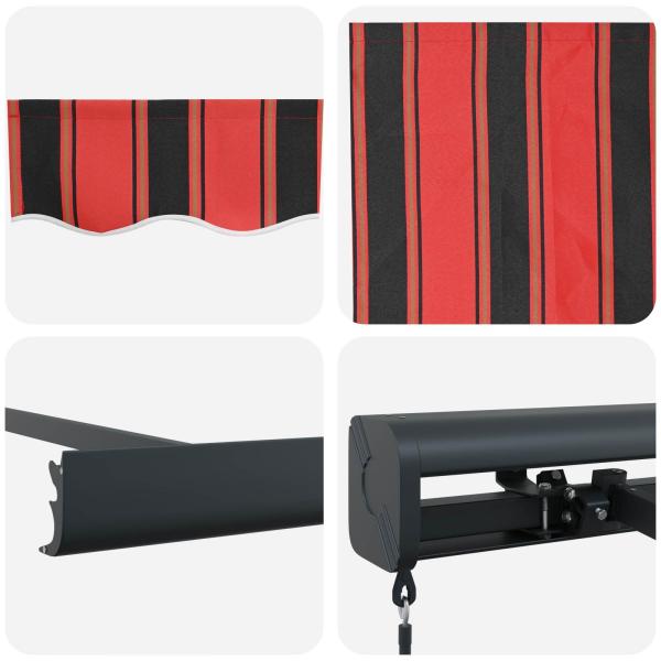 Manuelle einziehbare Markise Orange und Braun 500x300 cm