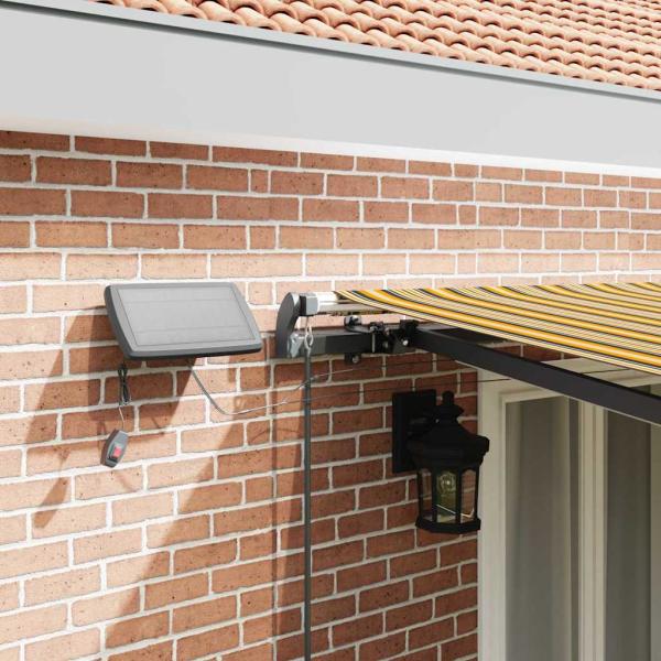 Manuelle einziehbare Markise mit LED mehrfarbigem Streifen 500x300 cm