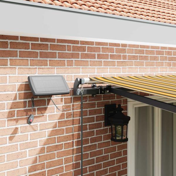 Manuelle einziehbare Markise mit LED mehrfarbigem Streifen 500x300 cm