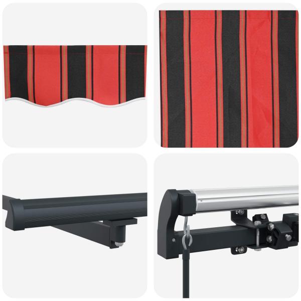 Manuelle einziehbare Markise Orange und Braun 500x350 cm