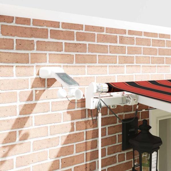 Automatische einziehbare Markise mit LED in Orange und Braun 600x300 cm