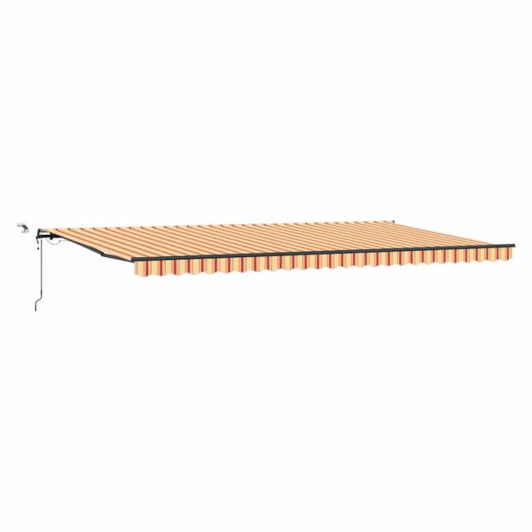 automatische einziehbare Markise mit LED in Gelb und Orange 600x300 cm