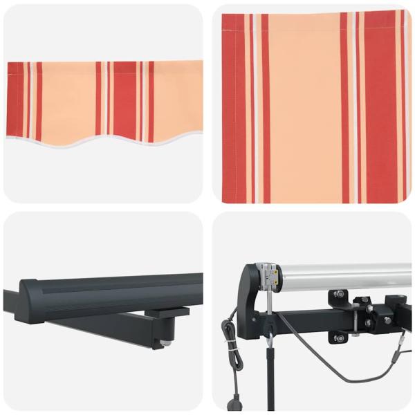 automatische einziehbare Markise mit LED in Gelb und Orange 600x300 cm