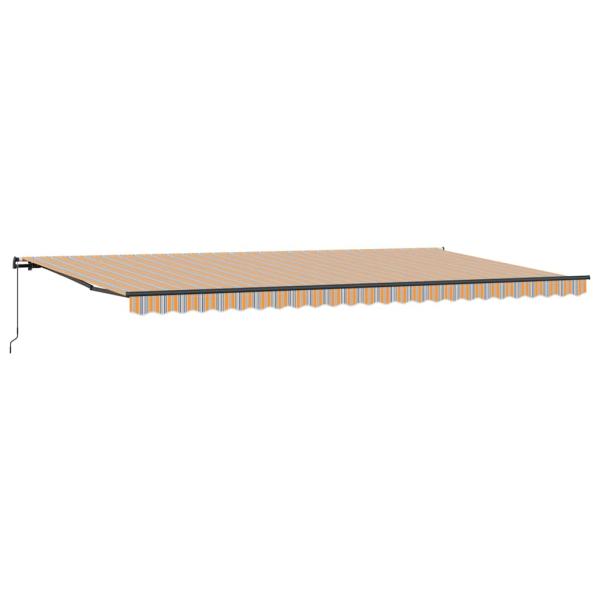 Manuelle Einziehbare Markise Mehrfarbiger Streifen 600x300 cm