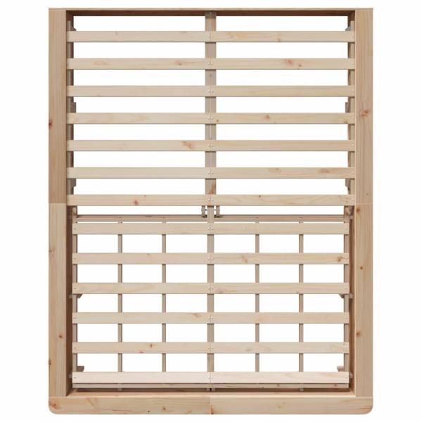 Bettgestell mit Hochklapp-Speicher 150x200 cm Massivholz Kiefer