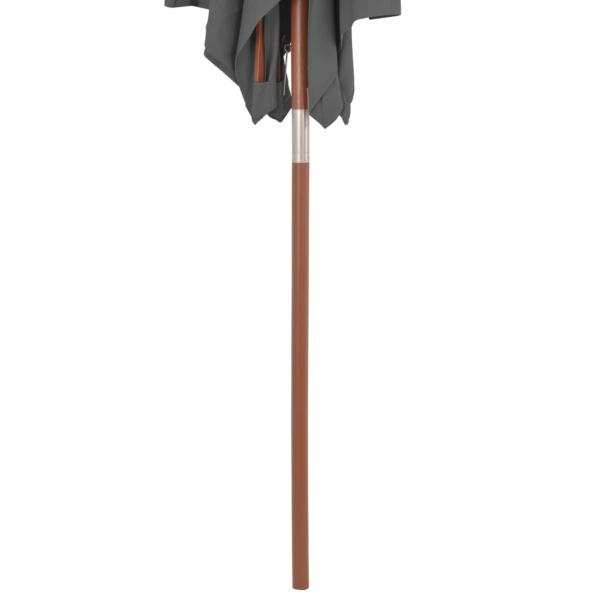 Sonnenschirm mit Holz-Mast 150x200 cm Anthrazit