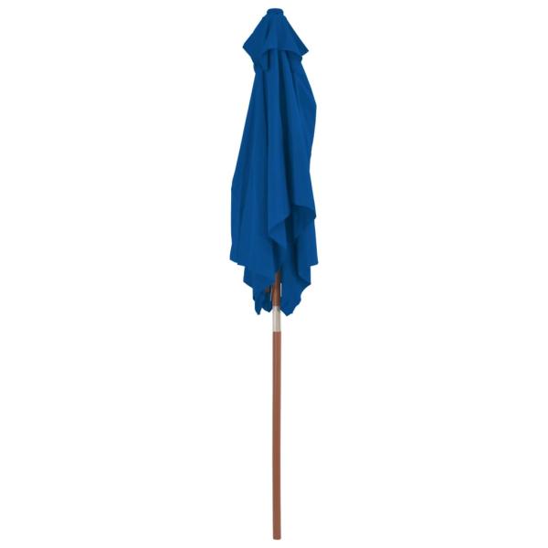 Sonnenschirm mit Holzmast Blau 150x200 cm