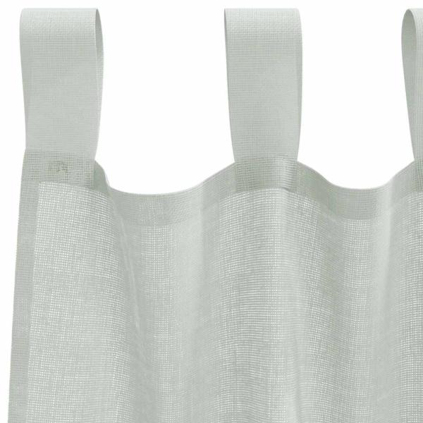 Voile Vorhänge mit Schlaufen 2 Stk. Hellgrau 140x140 cm