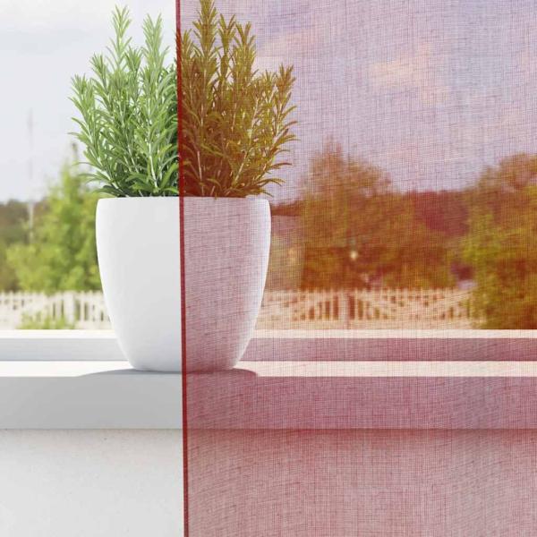 Voile Vorhänge mit Schlaufen 2 Stk. Weinrot 140x140 cm