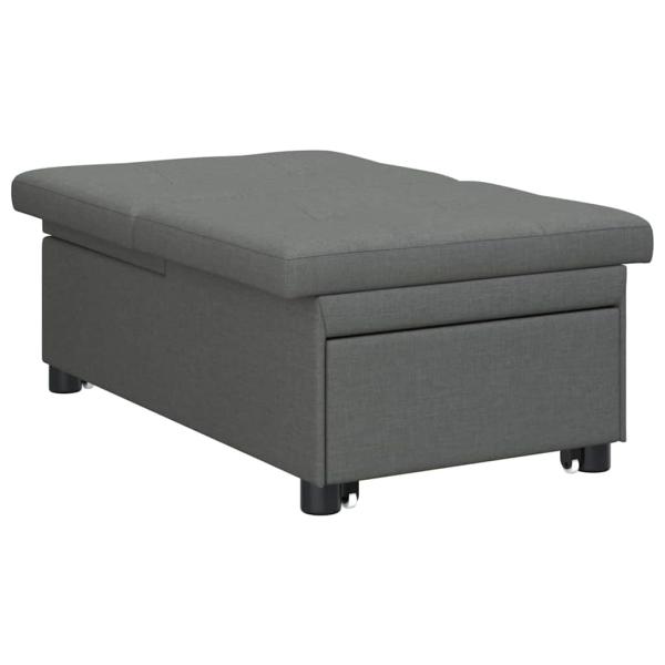 3-in-1 Schlafsofa - Ausziehbares Design, Dunkelgrauer Stoff