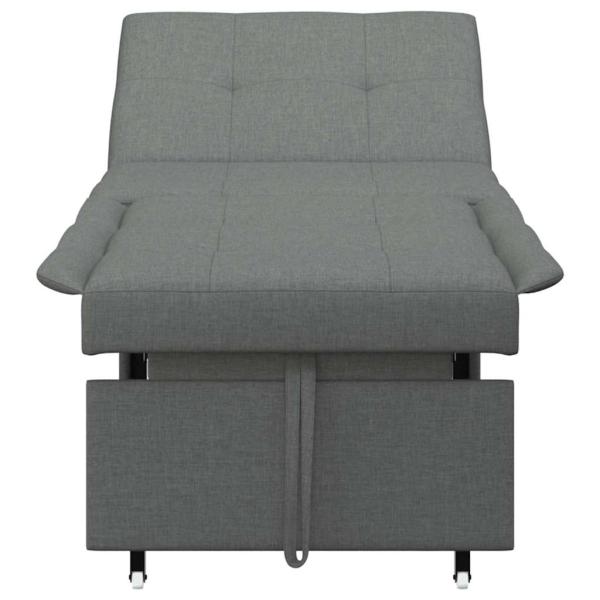 3-in-1 Schlafsofa - Ausziehbares Design, Dunkelgrauer Stoff