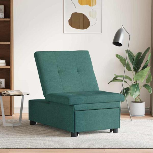 3-in-1 Schlafsofa - Ausziehbares Design in dunklem Grün