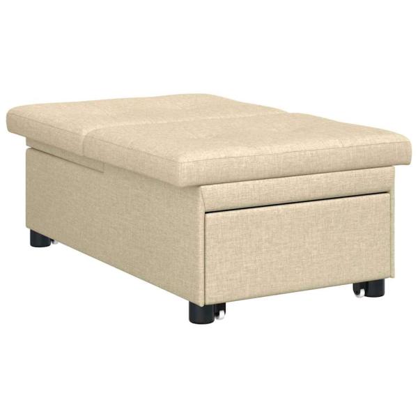 3-in-1 Sofa-Bett im flexiblen Design aus cremefarbenem Stoff