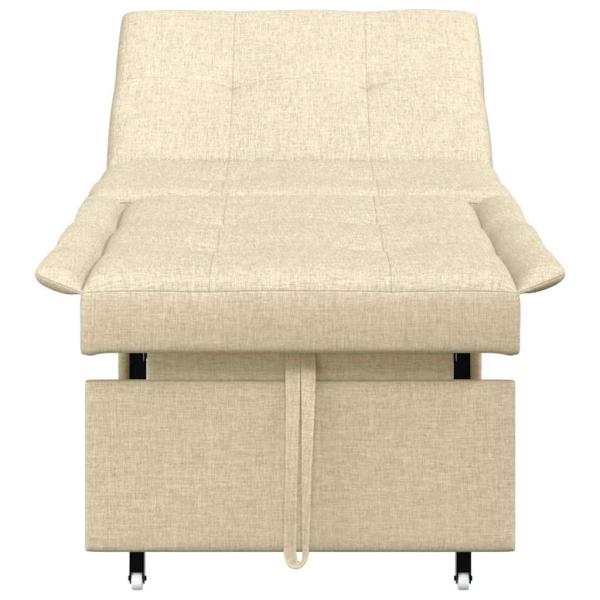 3-in-1 Sofa-Bett im flexiblen Design aus cremefarbenem Stoff