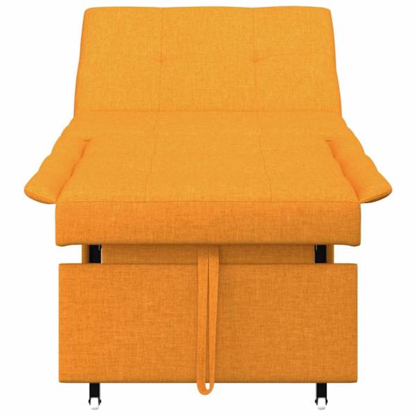3-in-1 Sofa-Bett ausziehbares Design in dunkelgelbem Stoff